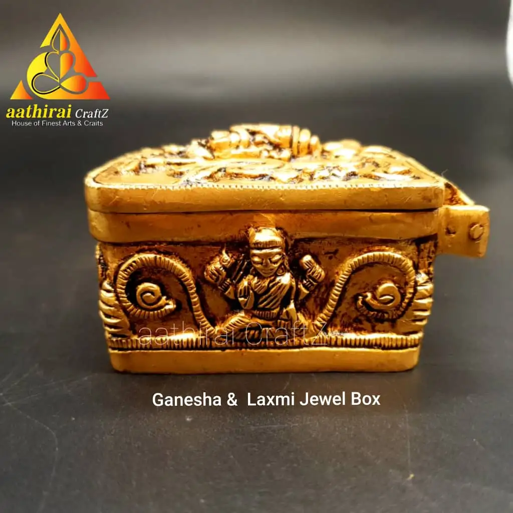 Ganesha & Laxmi Jewel Box / Heavy Handcrafted Jewel Box - secondary