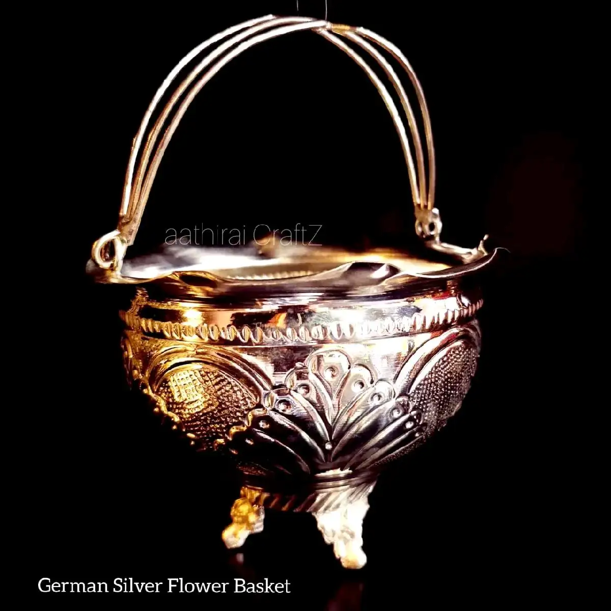 German Silver Flower BasketThingal Essentials LLP