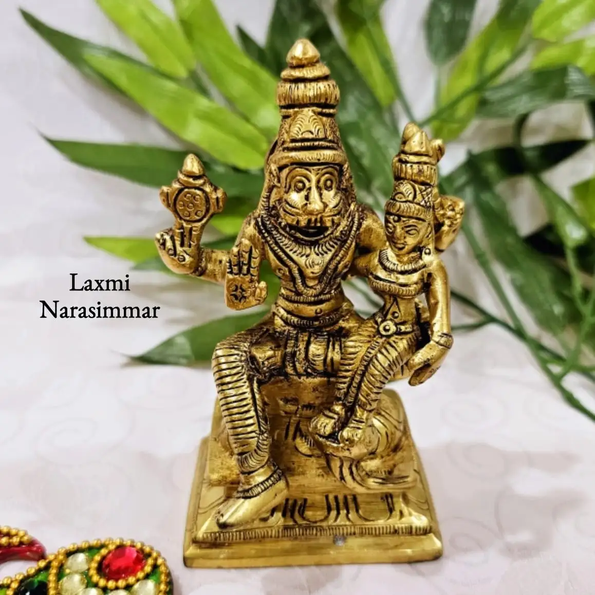 Laxmi narasimmar  Brass Antique FinishThingal Essentials LLP