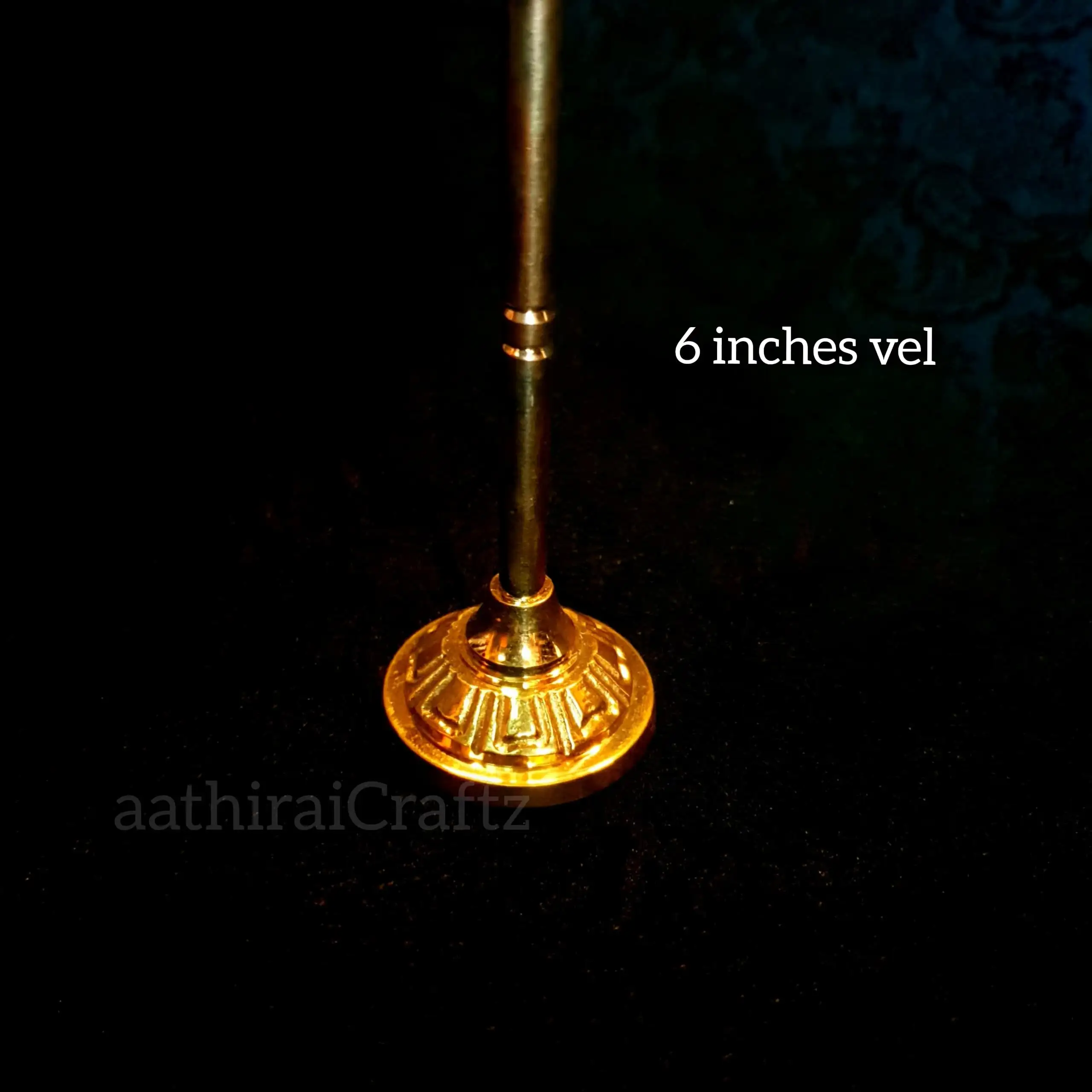 6 Inches Vel Sculpture Brass Antique Finish - secondary