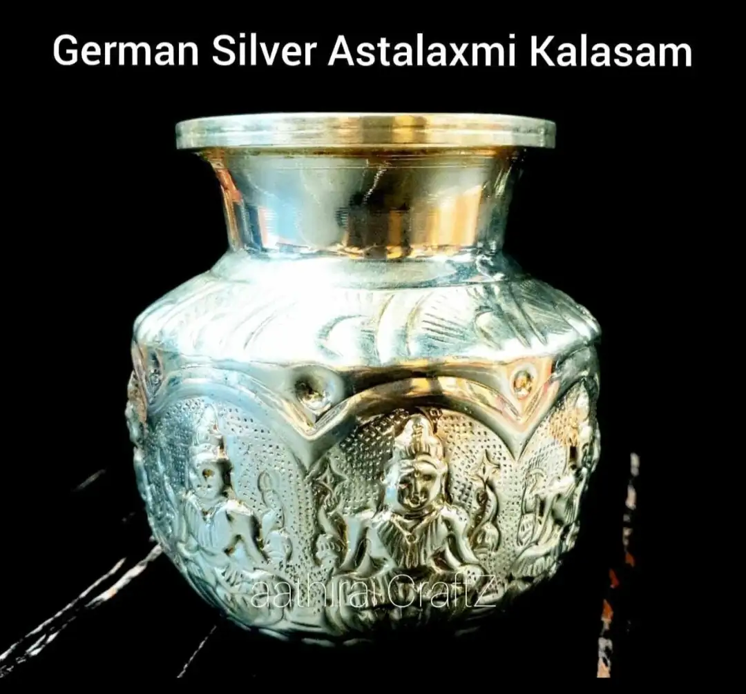 German Silver Kalasam / Poorana Astalaxmi Kalasam - SmallThingal Essentials LLP