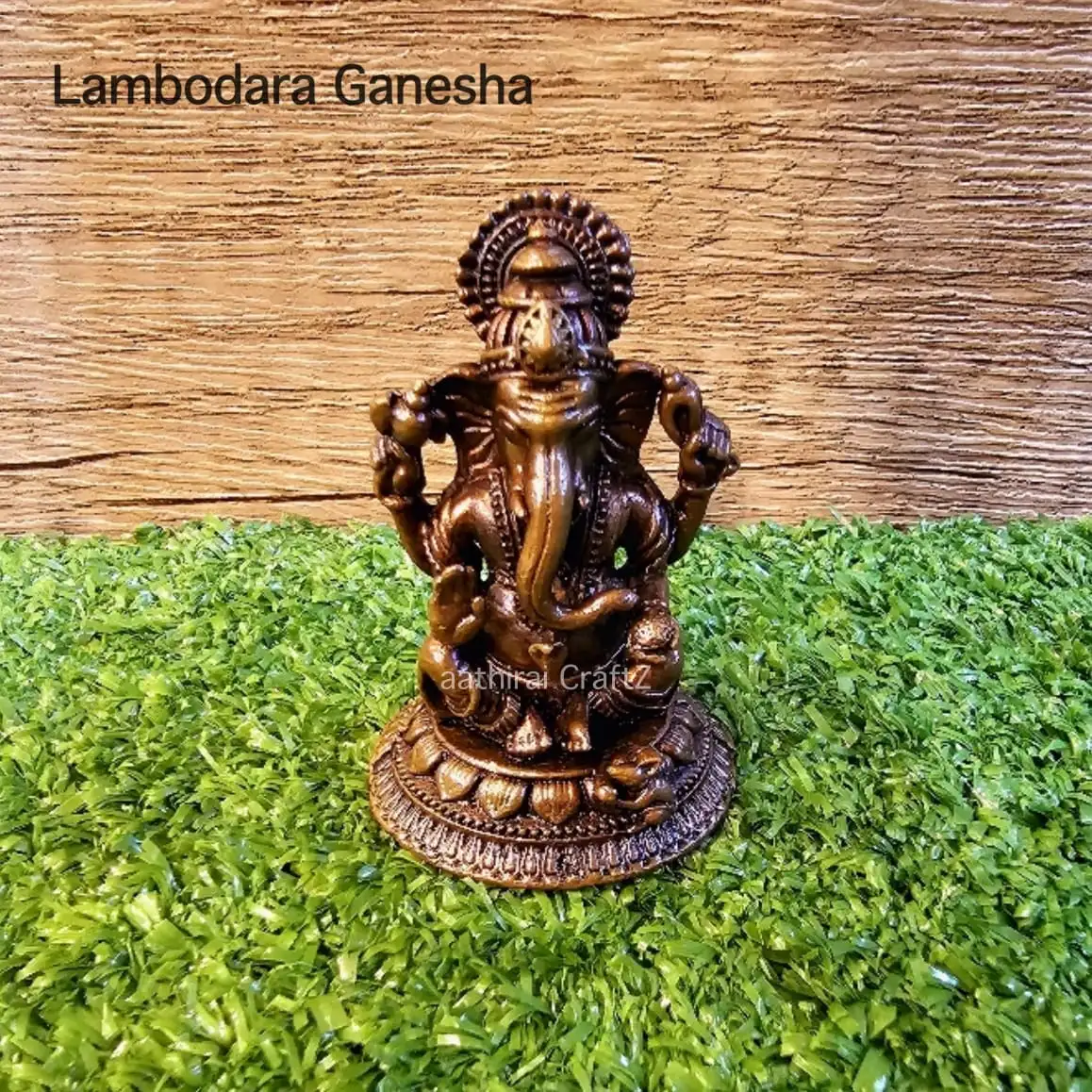 Lambodara Ganesha  Copper Antique FinishThingal Essentials LLP