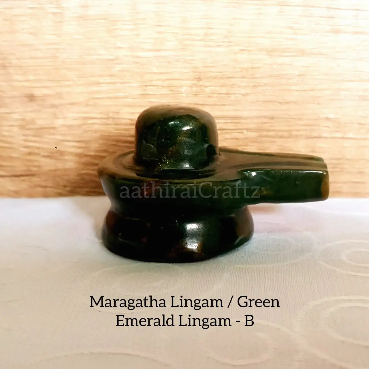 Maragatha Lingam / Green Aventurine Lingam - Large - secondary
