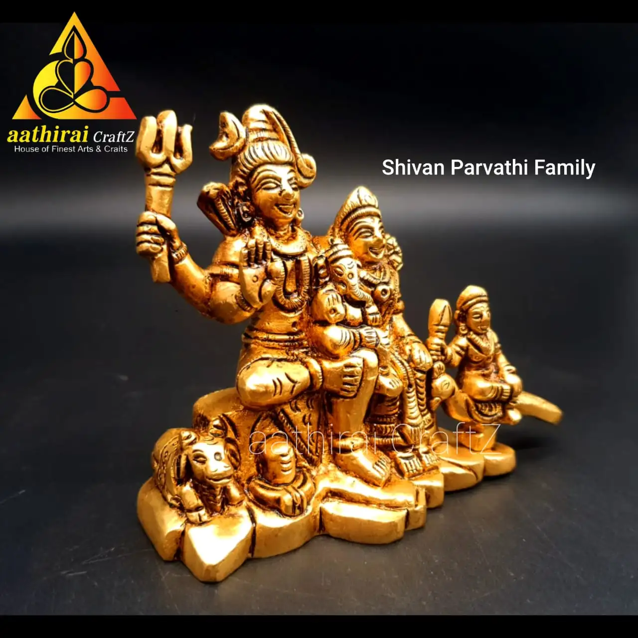 Shivan Parvathi Family Statue - secondary