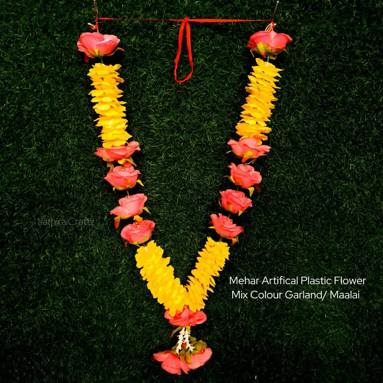 Mehar Artifical Plastic Flower Mix Colour Garland / MaalaiThingal Essentials LLP