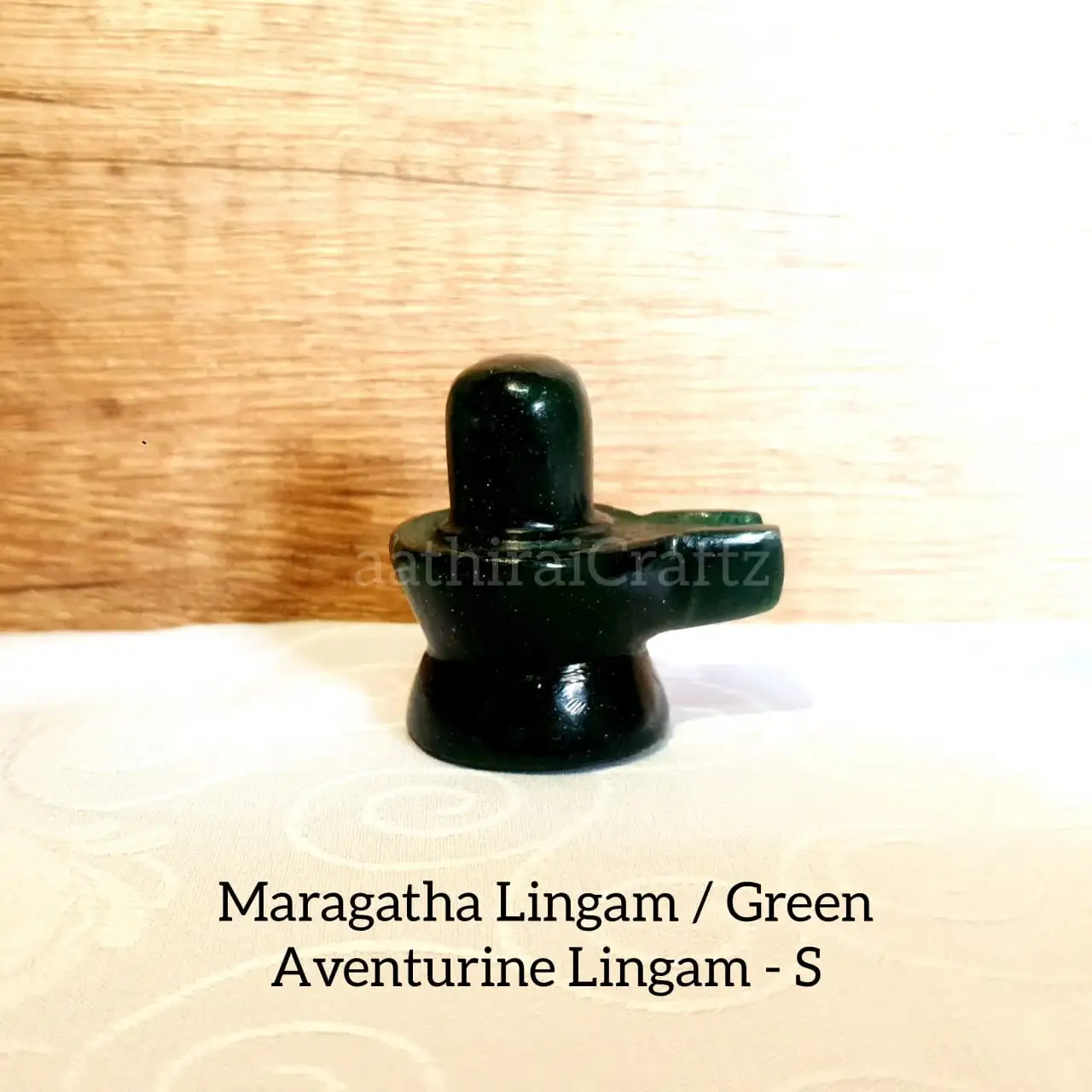 Maragatha Lingam / Green Aventurine LingamThingal Essentials LLP