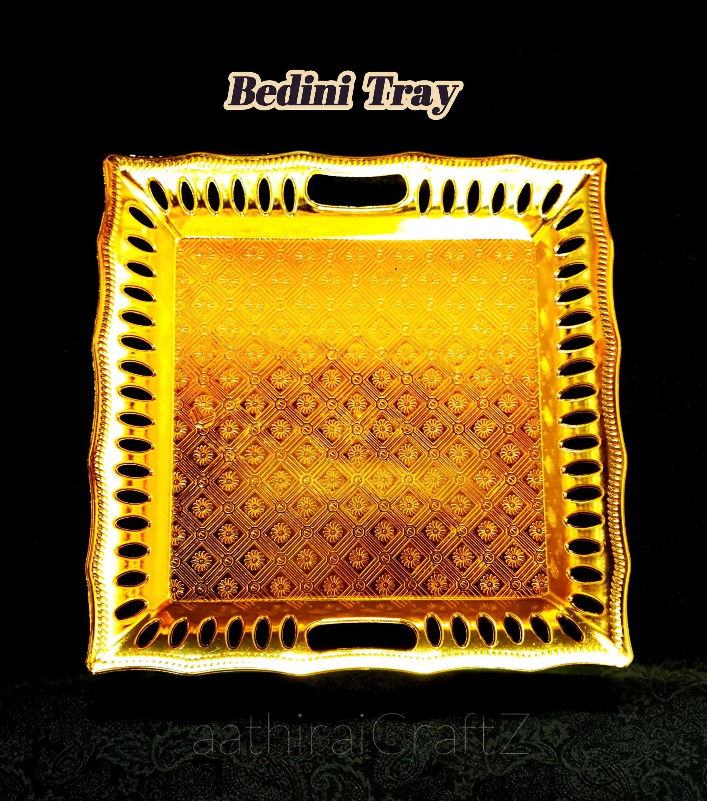 Bedini Golden Pooja / Decorative Plates - MediumThingal Essentials LLP