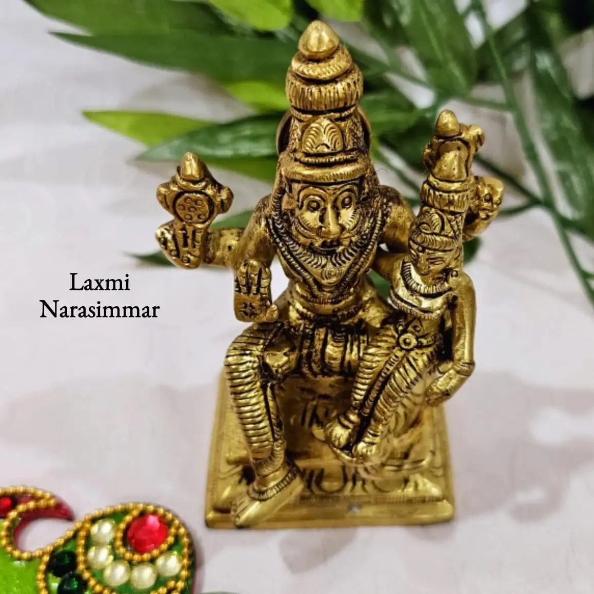Laxmi narasimmar  Brass Antique Finish - secondary