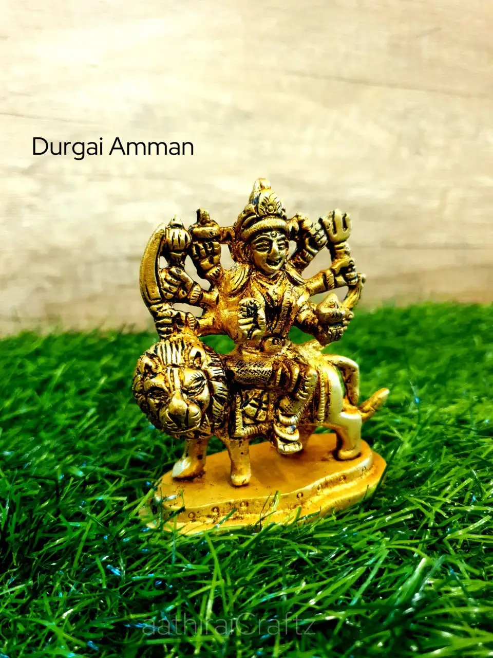 Durgai Amman / Simmavahini Idol
Brass Antique Finish
