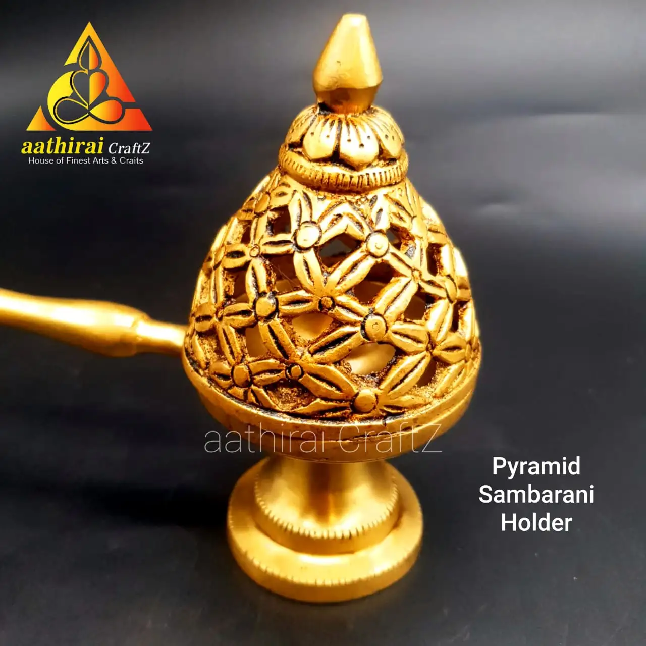 Pyramid Sambarani Holder / Unique Sambrani Holder Pyramid Design - secondary