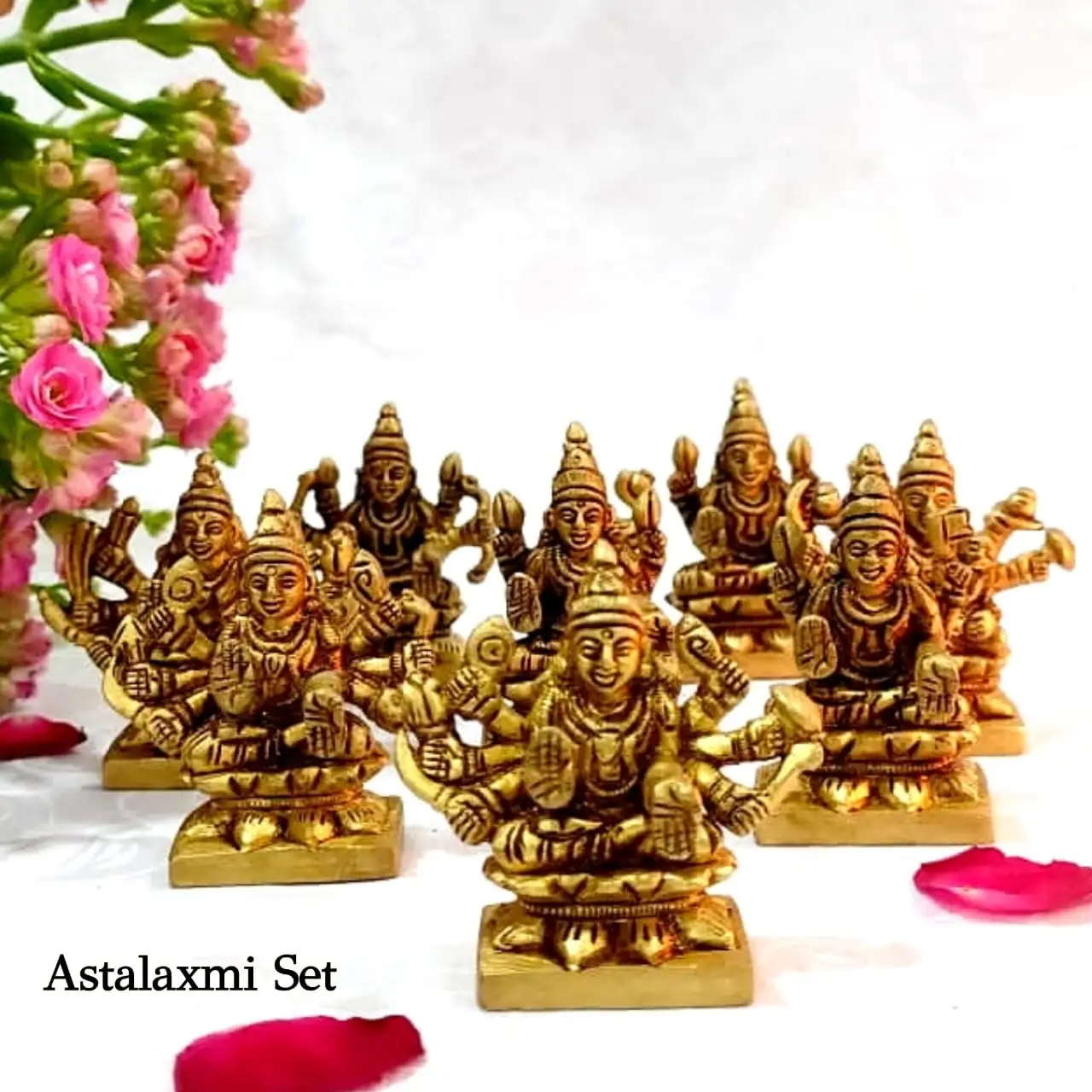 Ashta Laxmi Set 8 in 1  Brass Antique Finish - secondary