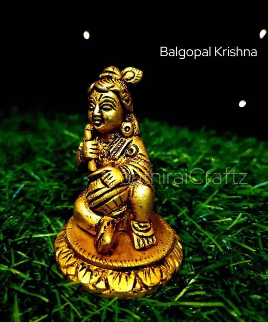 Balgopal Krishna statue Brass Antique FinishThingal Essentials LLP