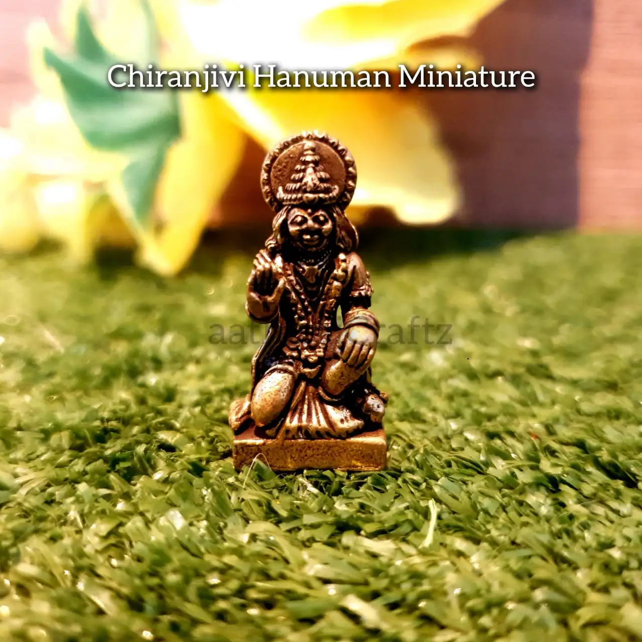 Chiranjivi Hanuman Miniature/ Anjaneya Statue - secondary