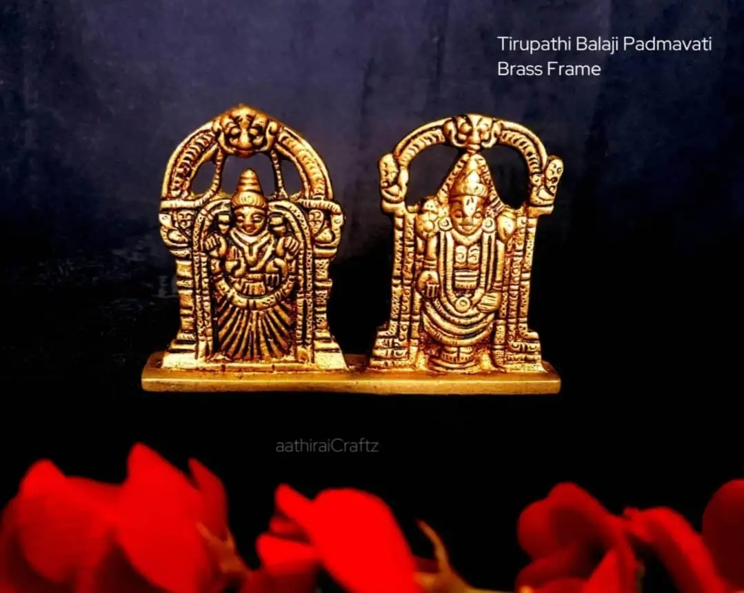 Tirupathi Balaji Padmavati Frame Brass Antique Finish