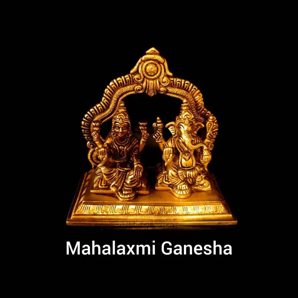 Mahalaxmi Ganesha / Frame Laksmi Ganesha Statue