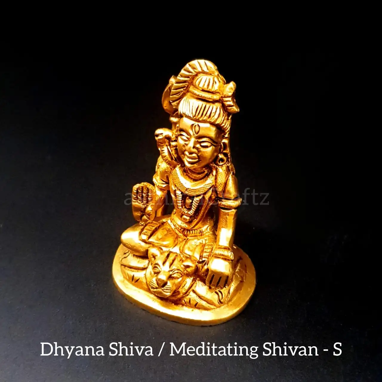 Small Dhyana Shiva / Mahadev Idol  Brass Antique Finish - secondary