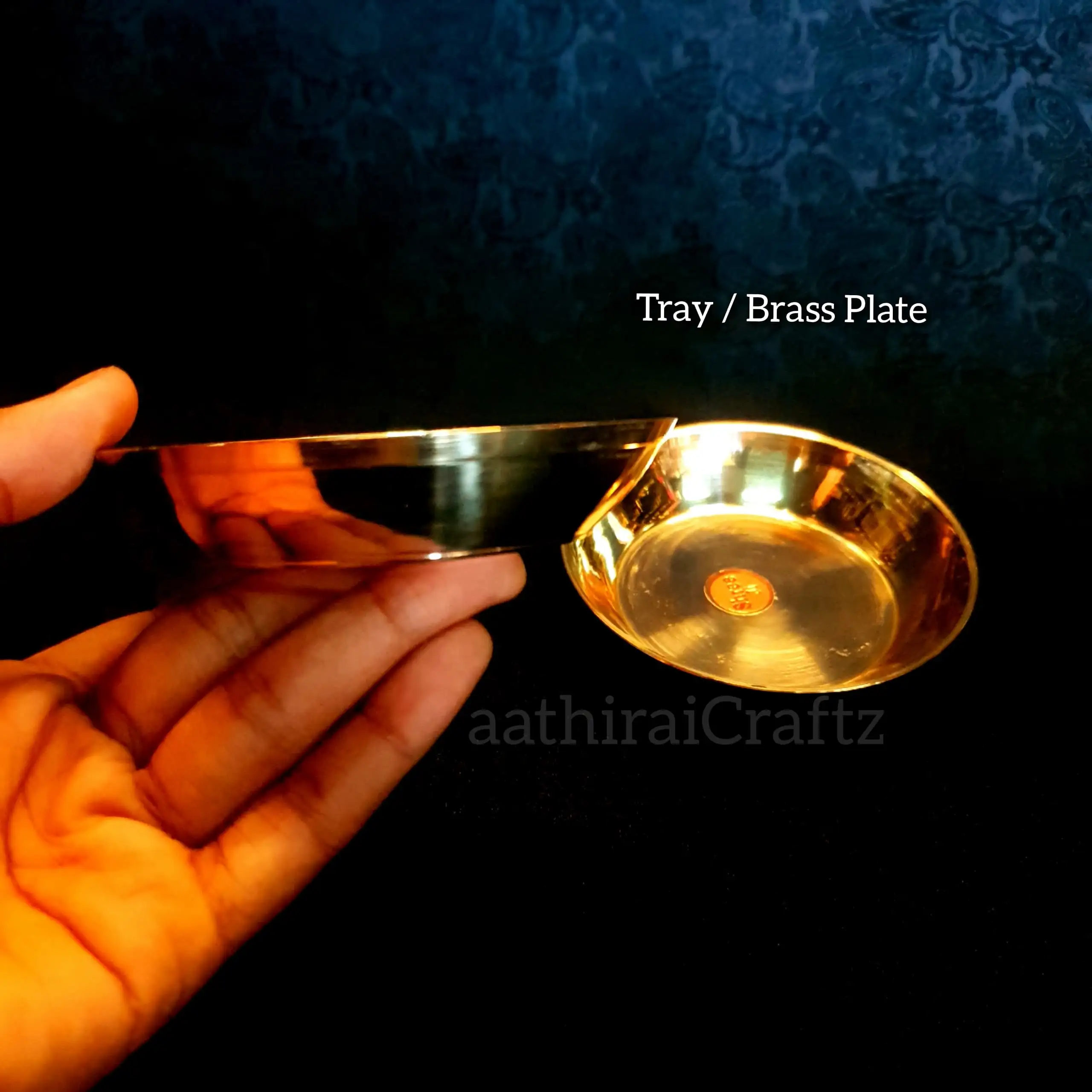 Brass Pooja Plate / Diya Plate (M) - secondary