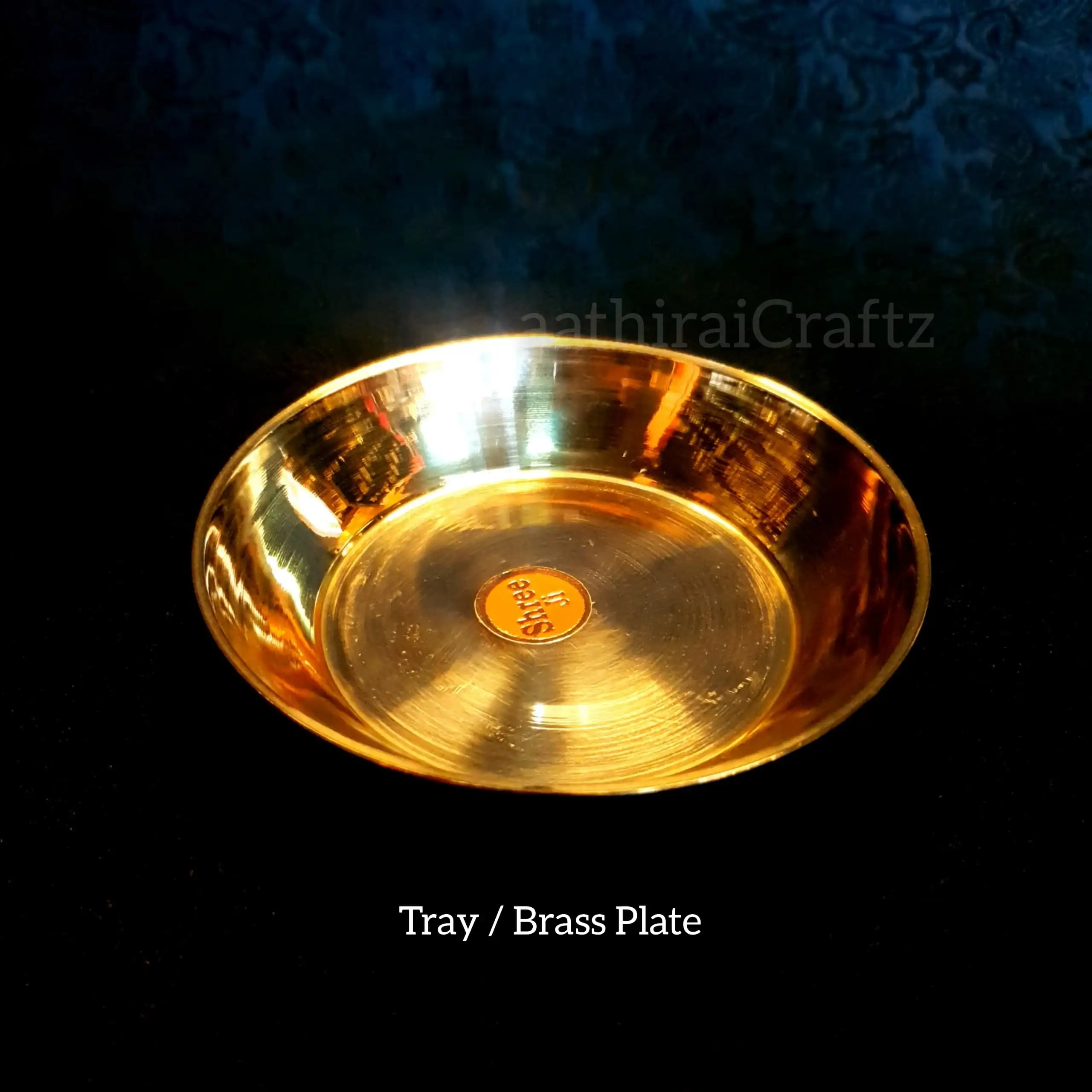 Brass Pooja Plate / Diya Plate (M)