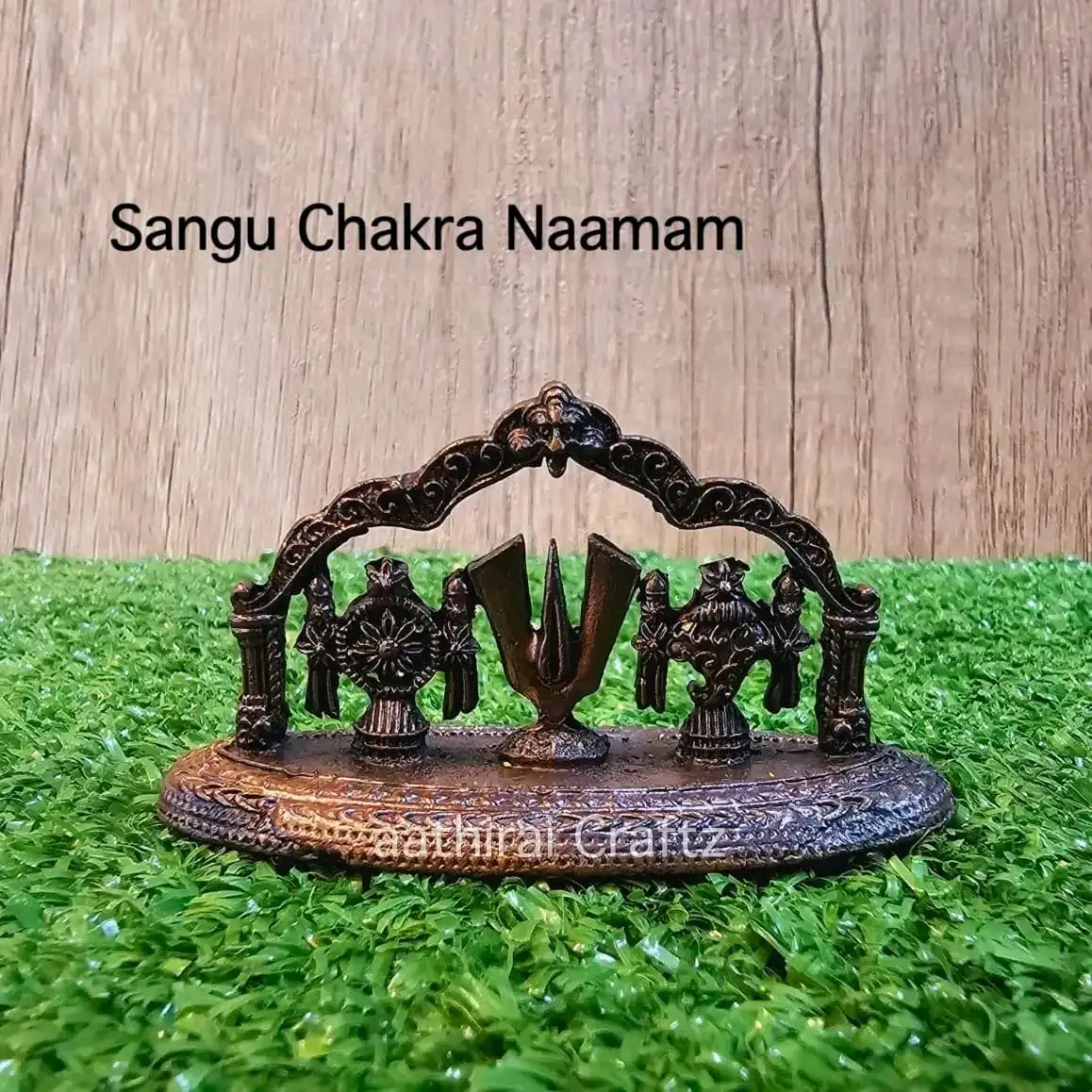 Copper Sangu Chakra Tirunaamam / Copper Antique Finish