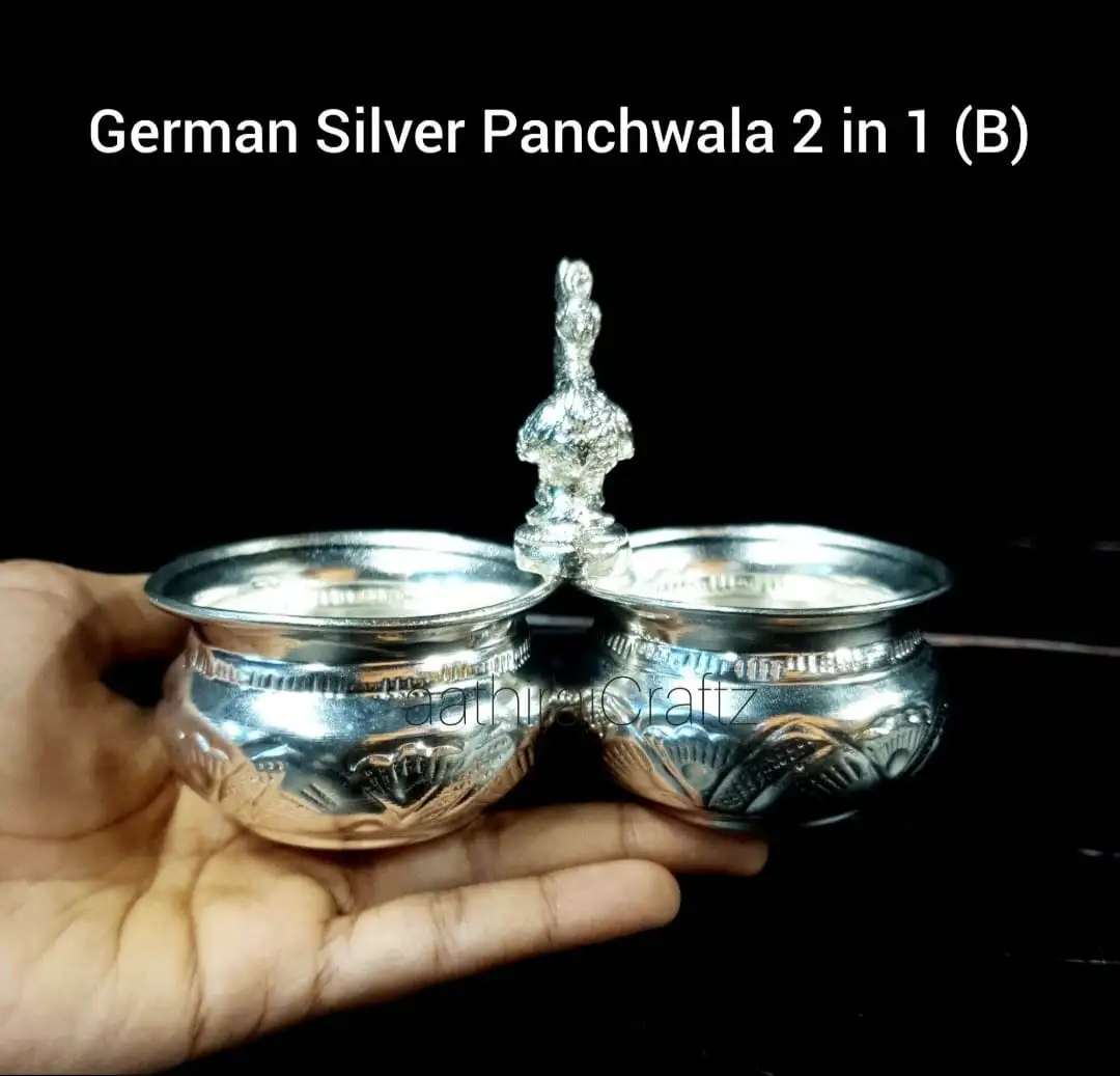 Traditional German Silver Panchwala / Kinnam Peacock 2 in 1 - Small - secondary
