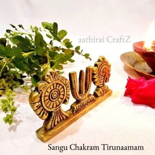 Sangu Chakra Perumal Tirunaamam Brass peedamThingal Essentials LLP