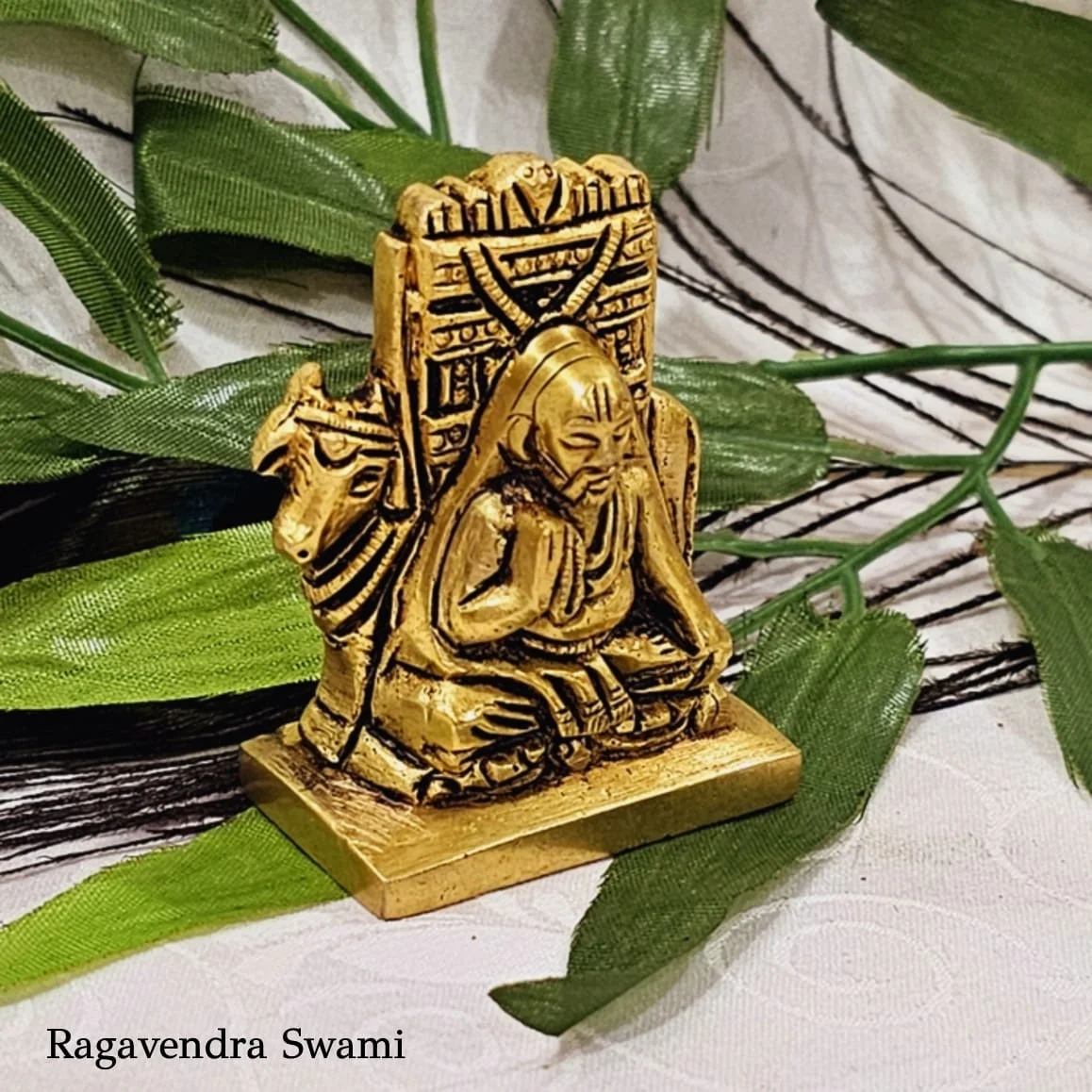 Guru Ragavendra Swami Statue (s) Brass Antique - secondary