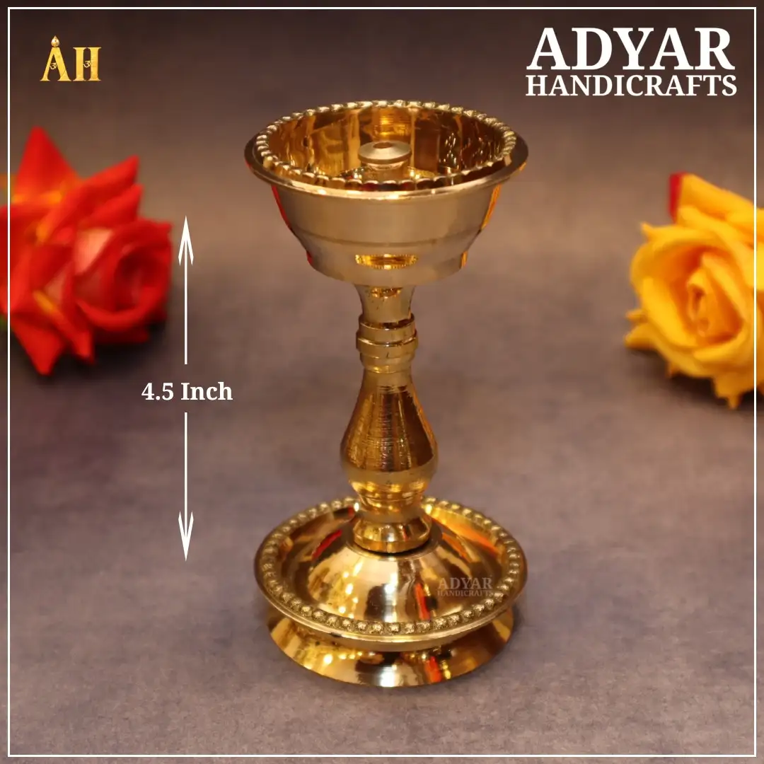 4.5 Inch Brass Udupi Nanda Diya