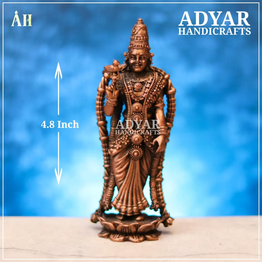 4.8 Inch Meenakshi Copper Idol
