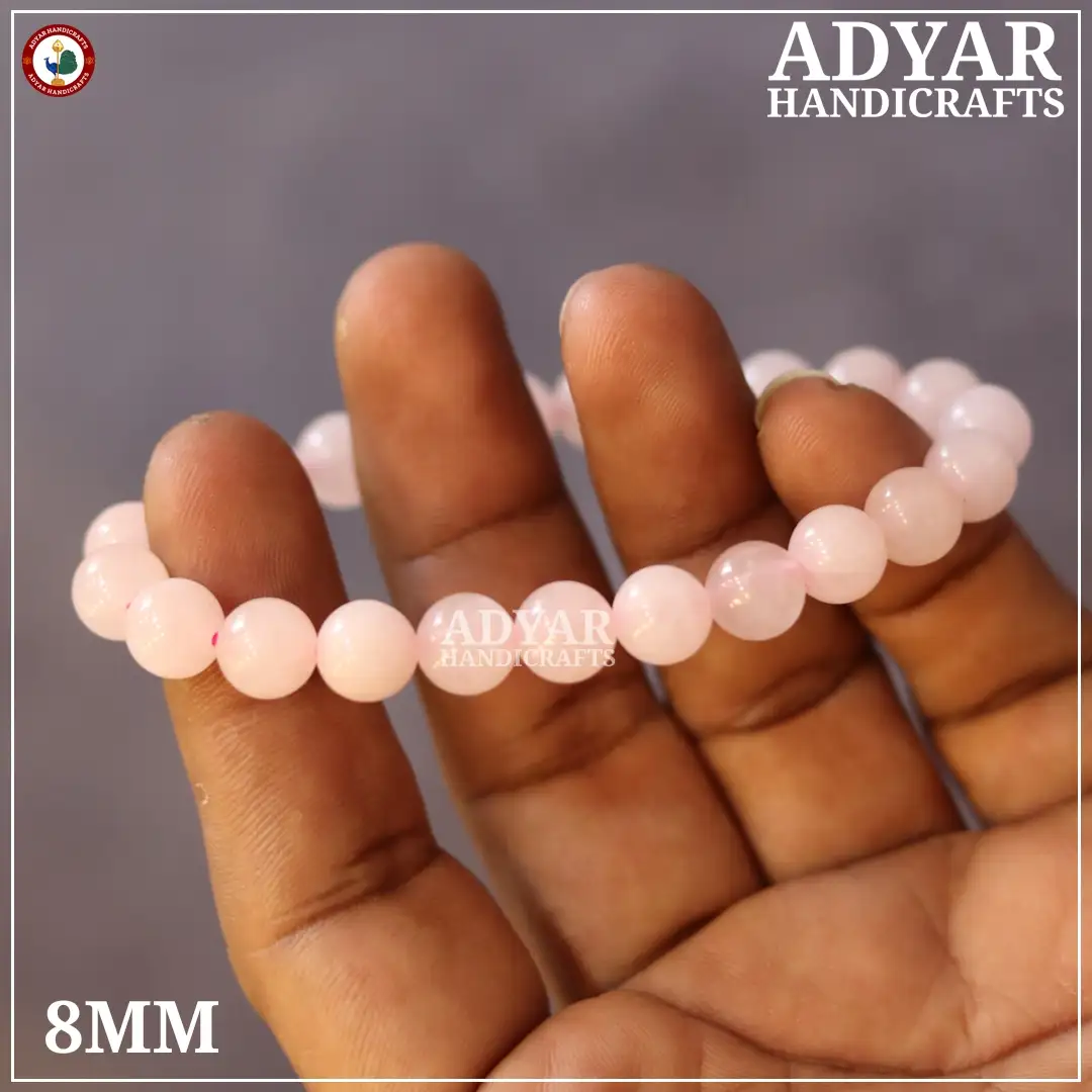 Rose Quartz Crystal Bracelet hover