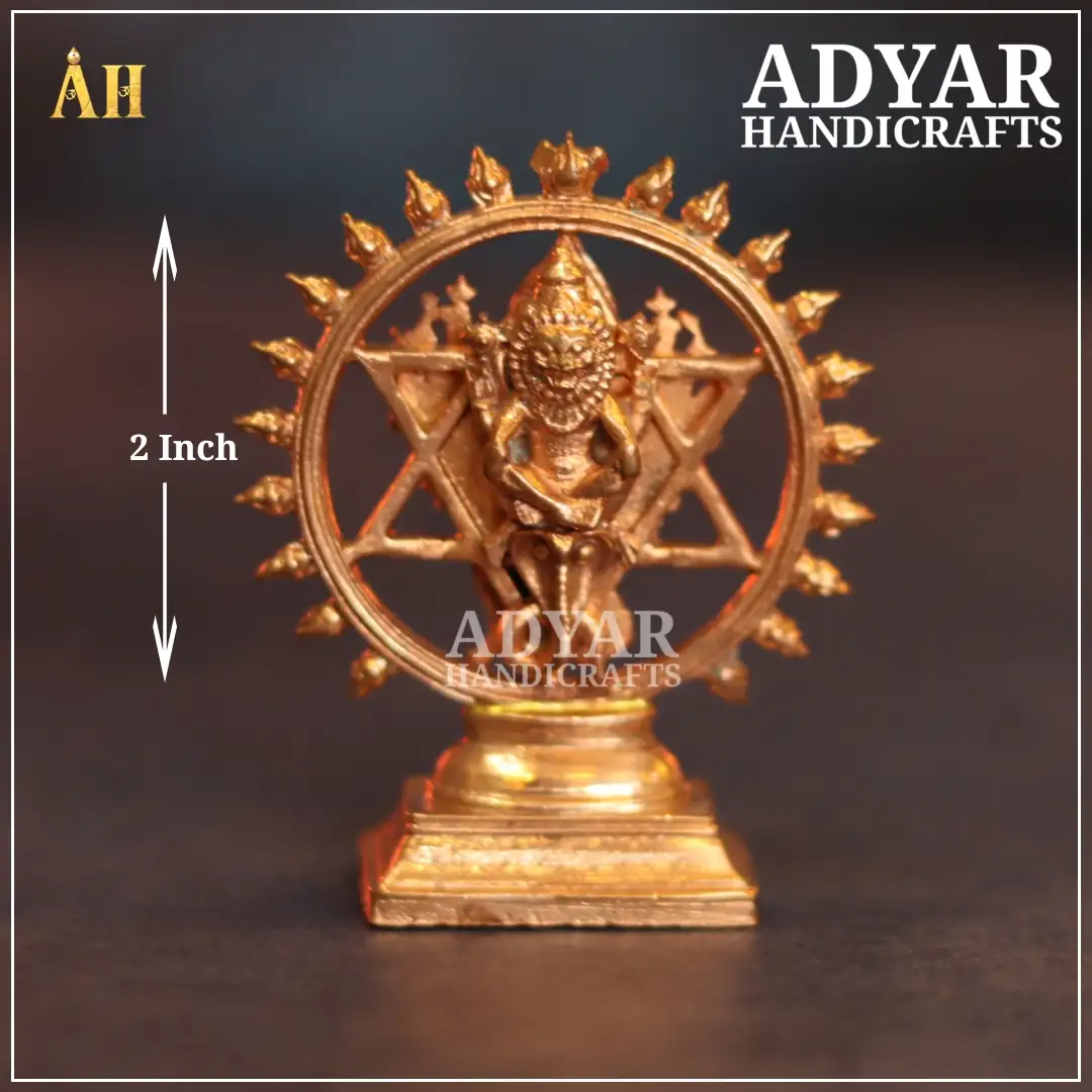 2 Inch Chakrathazhvar Panchalogam Idol