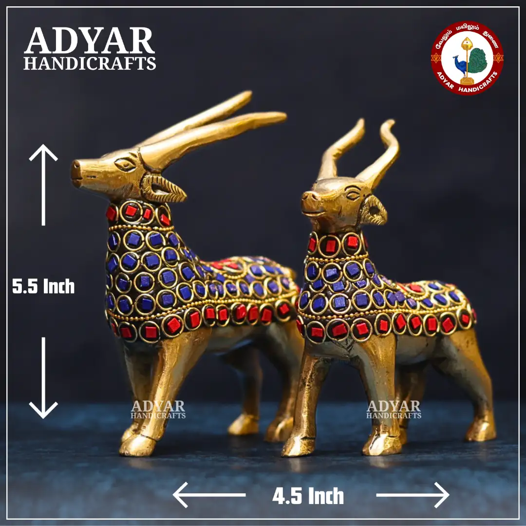 Deer Decor Set Red Blue