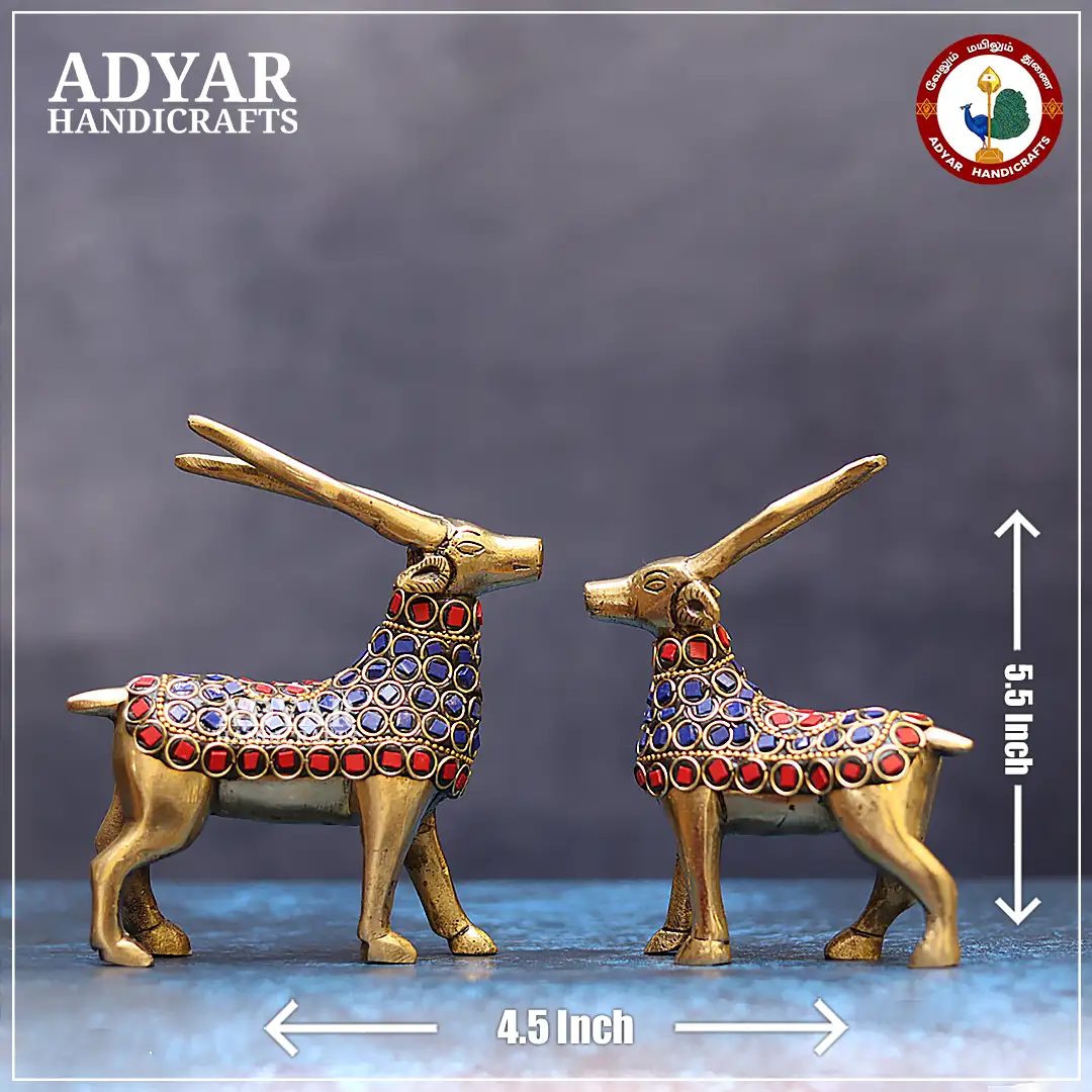 Deer Decor Set Red Blue - secondary