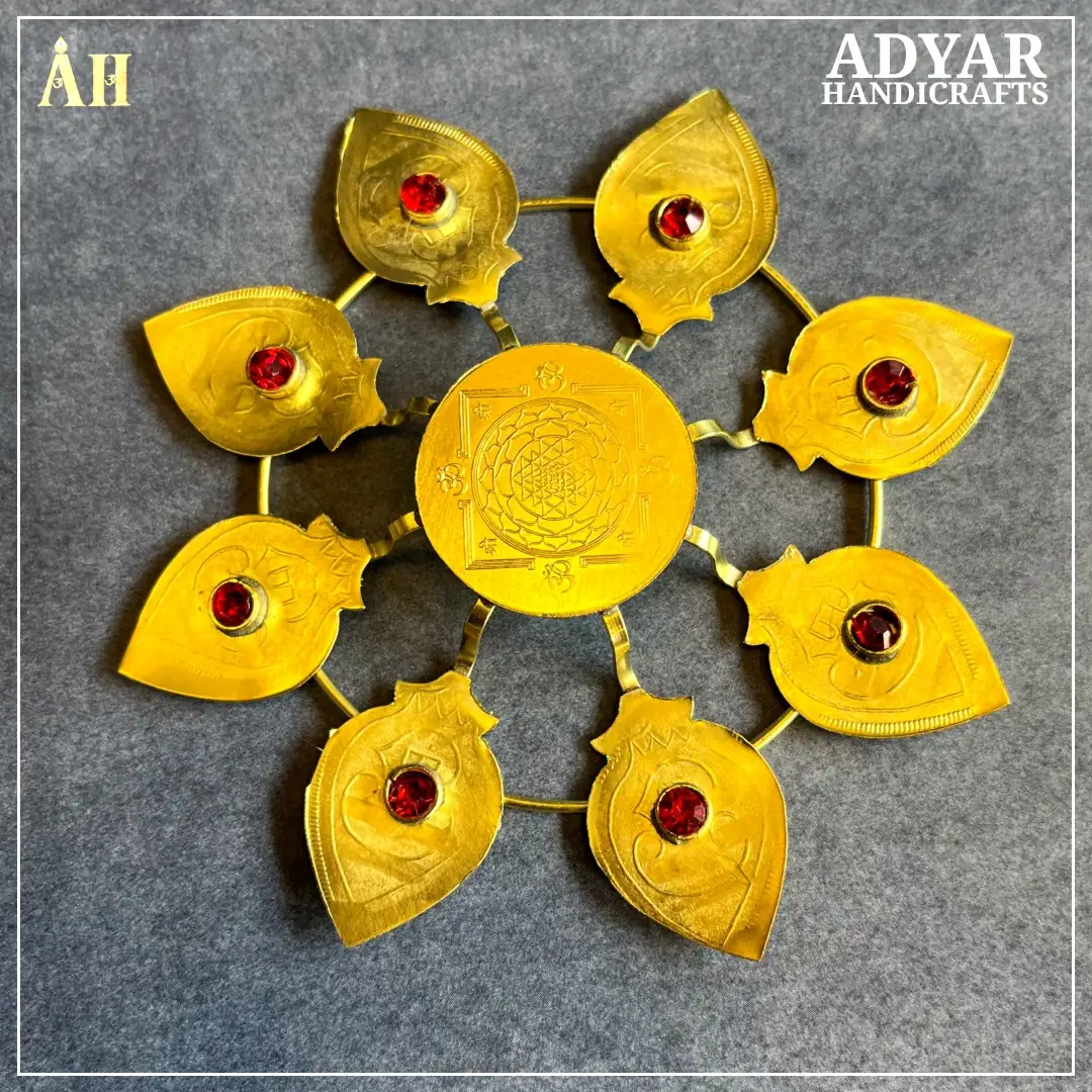 kubera lakshmi Chakra peedam brass