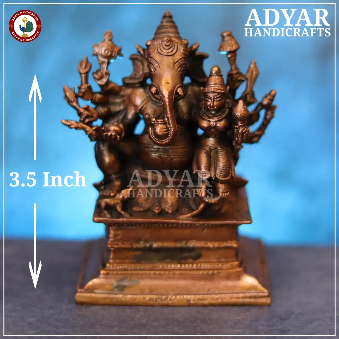 Maha Ganapathi  Copper IdolAdyar Handicrafts