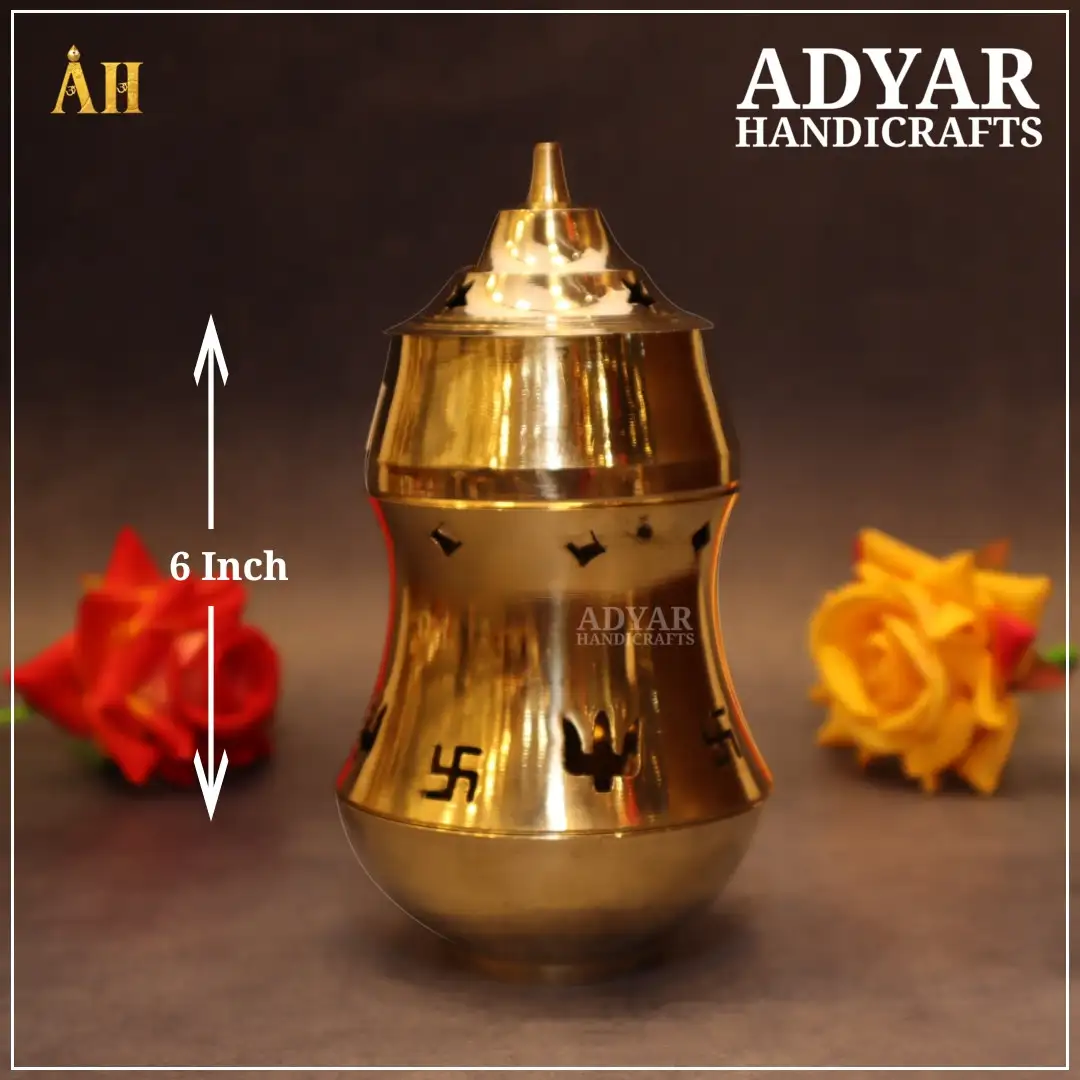 6 Inch Kapoor Lamp Diya Brass