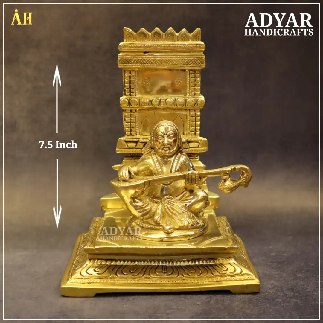 7.5 Inch Raghavendra Swami Brass Statue