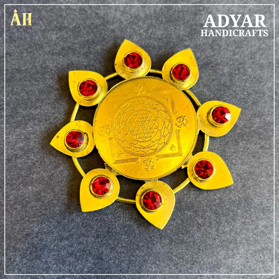 Kubera Lakshmi chakra peedam brass small