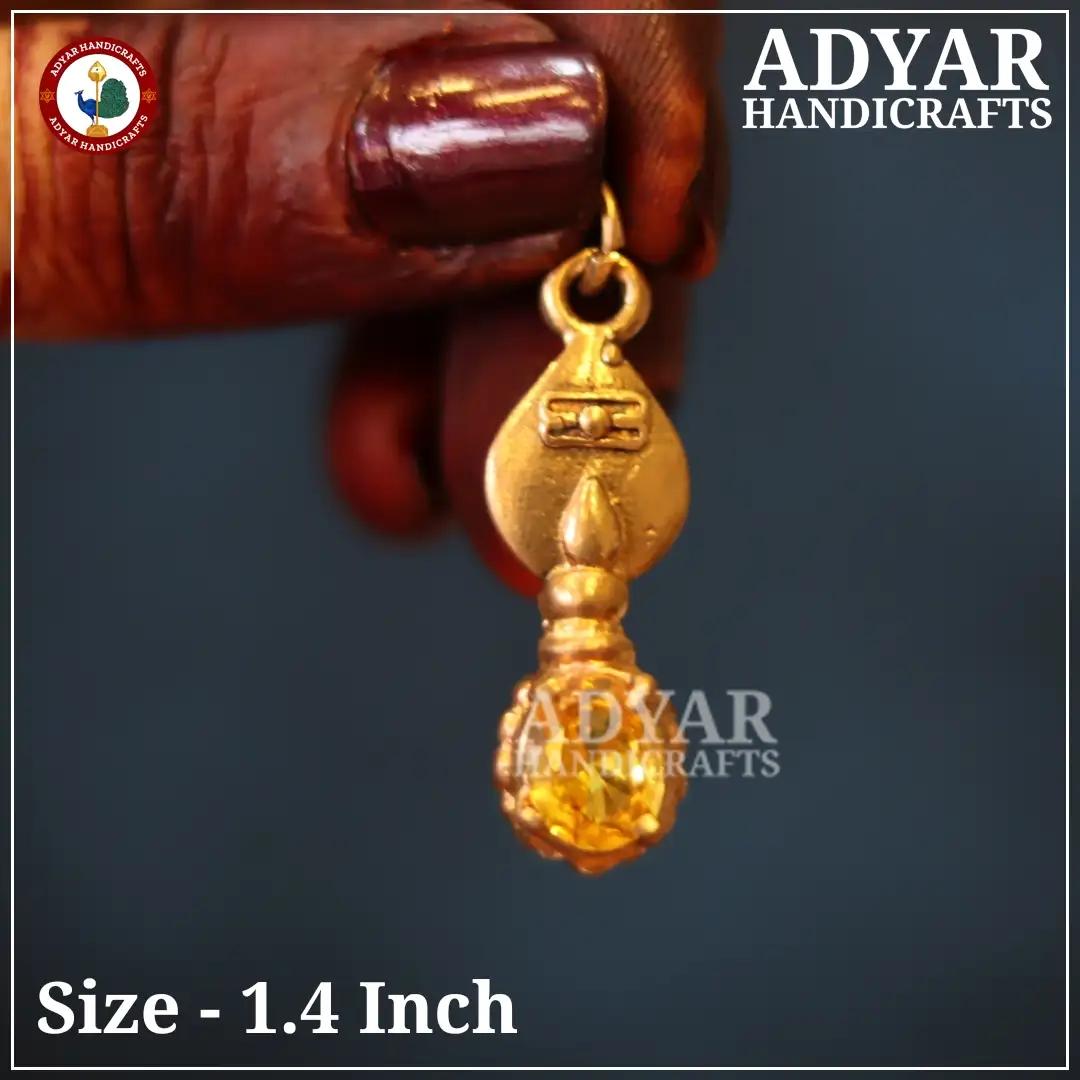 Yellow Stone Vel PendentAdyar Handicrafts