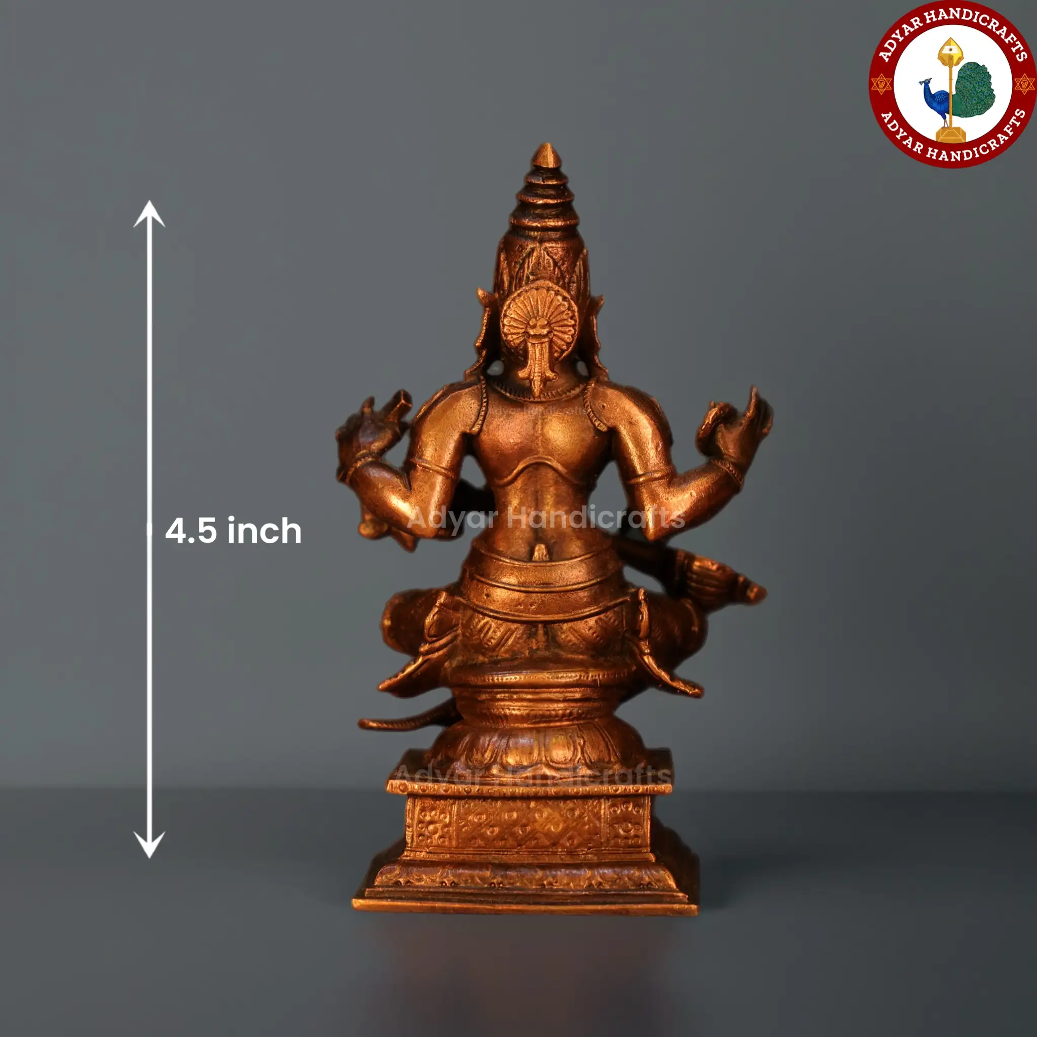 saraswati copper idol - secondary