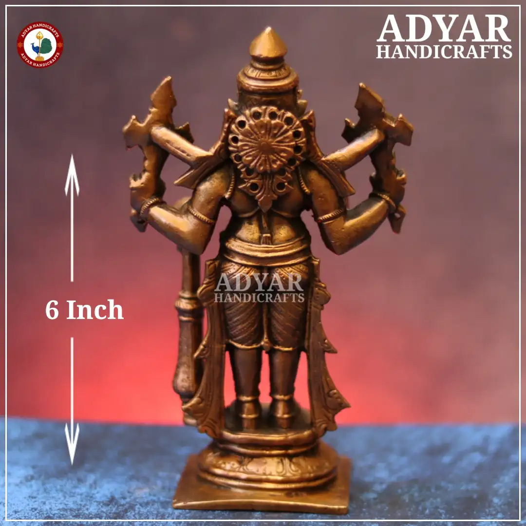 Standing Narasimhar copper Statue - secondary