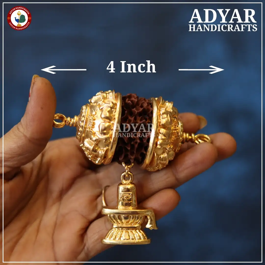 5 Face Rudraksham With Shivalingam pendent