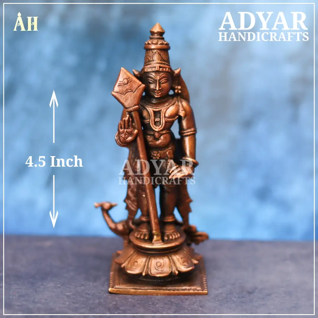 4.5 Inch Murugar Copper IdolAdyarhandicrafts