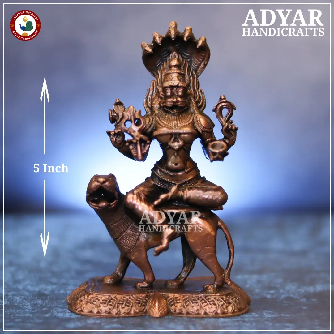 Prathyangira Devi Copper Statue