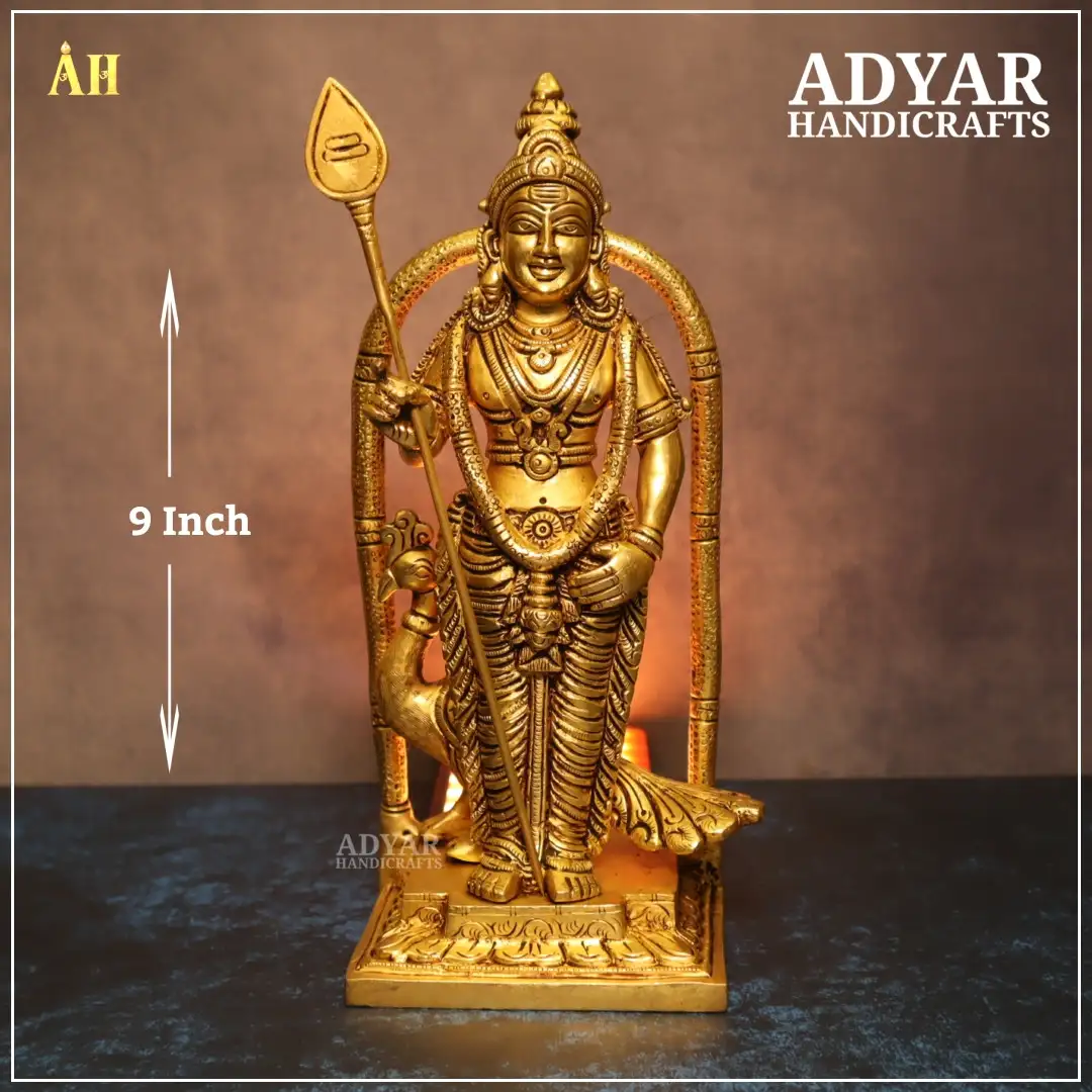 Brass Malaysia Murugan StatueAdyar Handicrafts