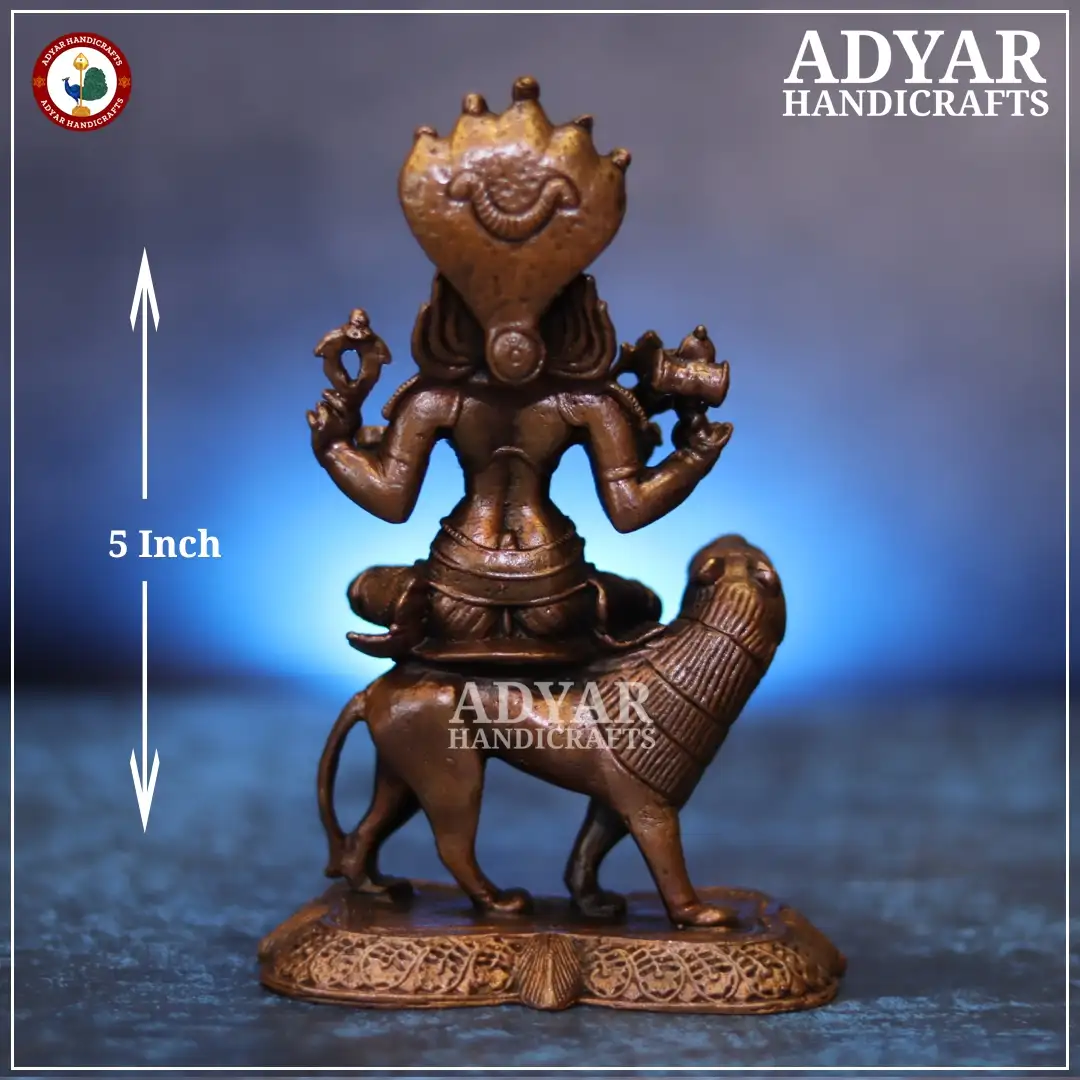Prathyangira Devi Copper Statue - secondary
