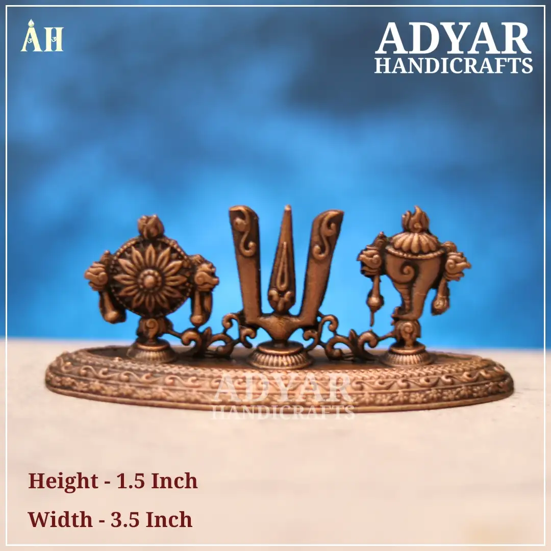 Sangu Chakra Namam Copper StandAdyarhandicrafts