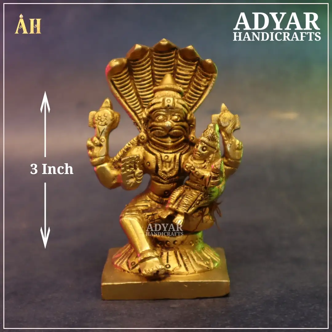 3 Inch Lakshmi Narasimhar Brass Idol