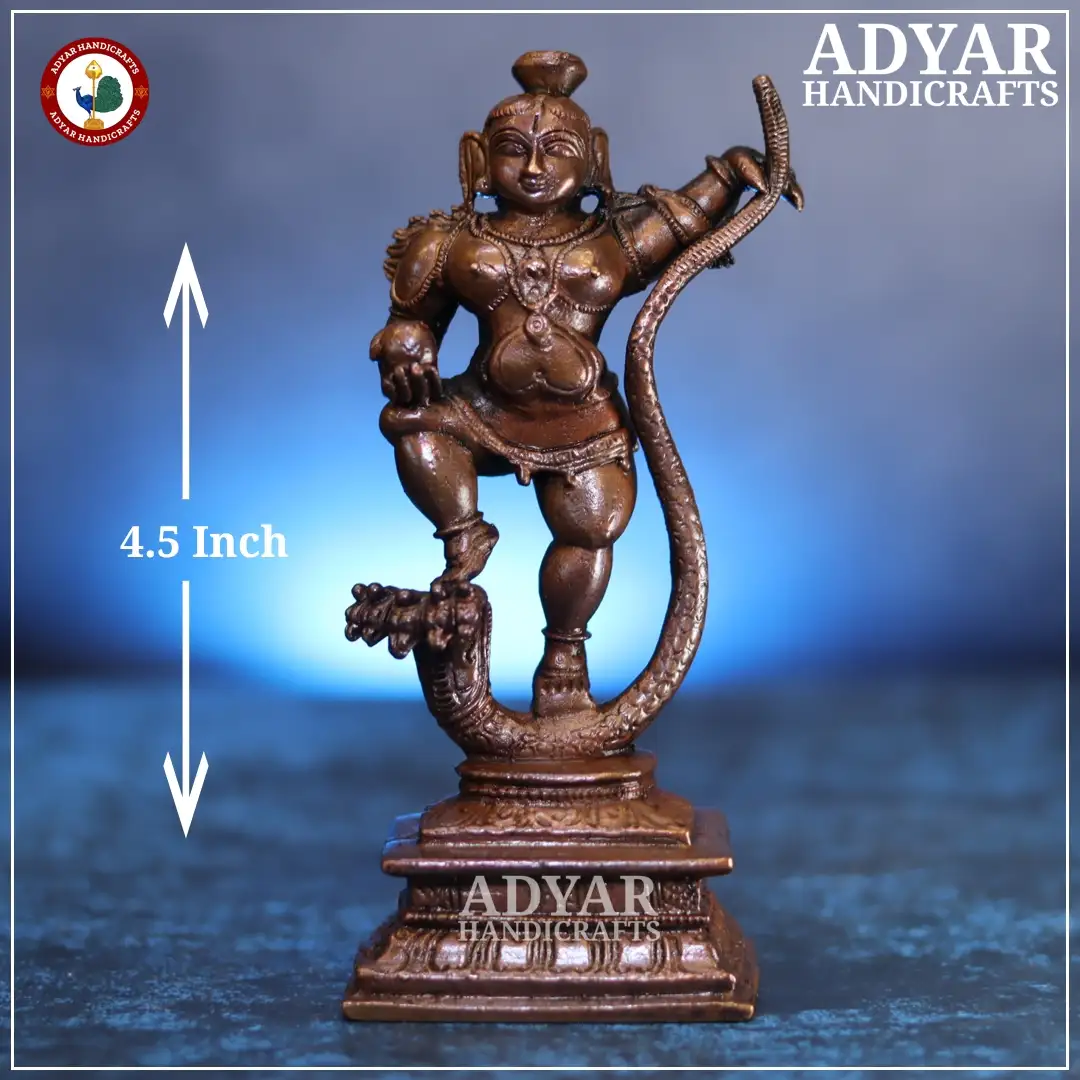 Kalinga Narthana Krishna Copper Idol