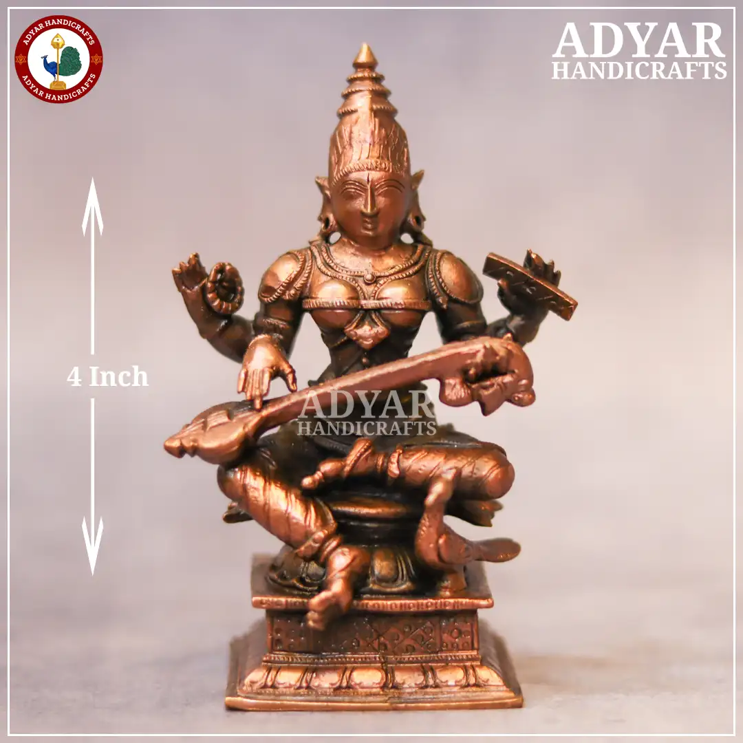 Saraswathi Copper IdolAdyar Handicrafts
