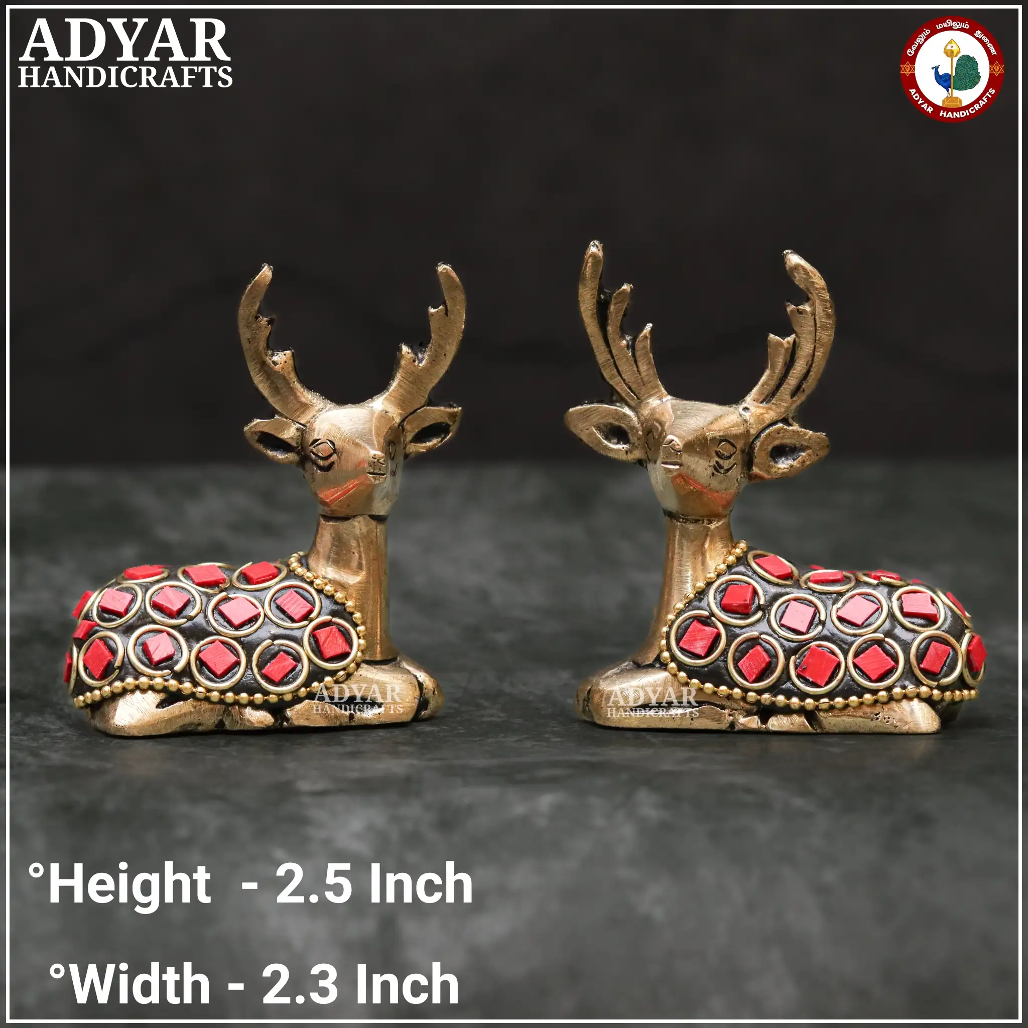 Decor deer set (Red)